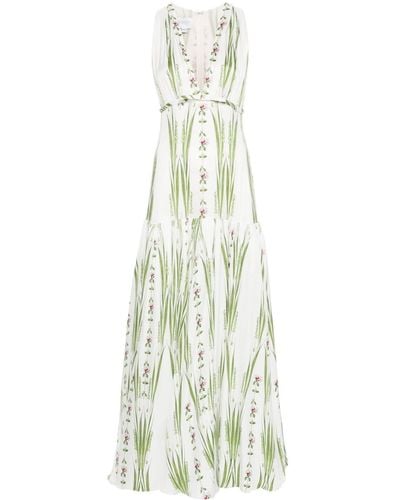 Giambattista Valli Jardin Du Cap-print Maxi Dress - White