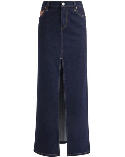 Olivia Skirt in Ganach and French Blue