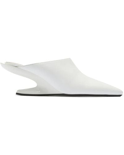 N°21 Sabot 60mm Leather Mules - White