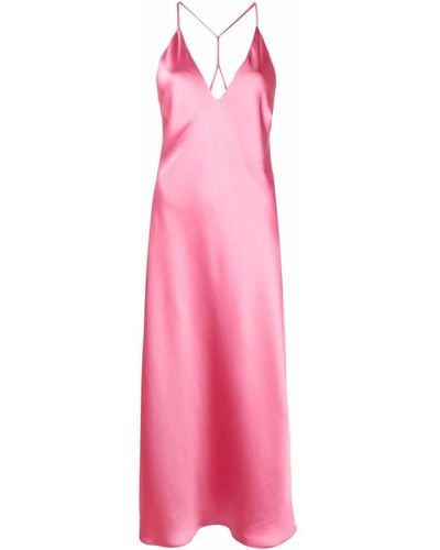 Blanca Vita Kleid mit V-Ausschnitt - Pink