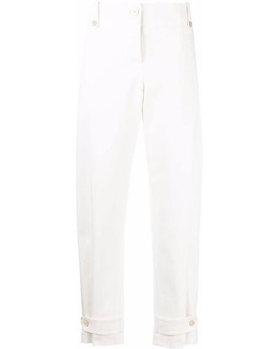 Alexander McQueen Pantalon de costume Military Cuff - Blanc