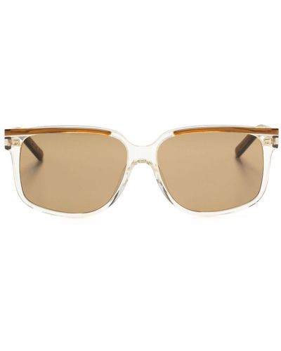 Saint Laurent 599 Square-frame Sunglasses - Natural