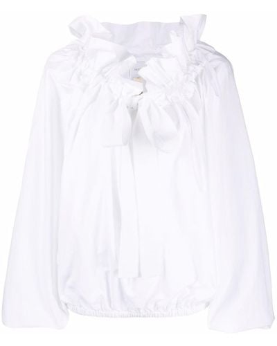 Patou Bluse mit Rüschen - Weiß