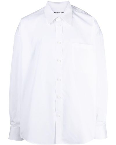 Alexander Wang Long-sleeve Poplin Cotton Shirt - White