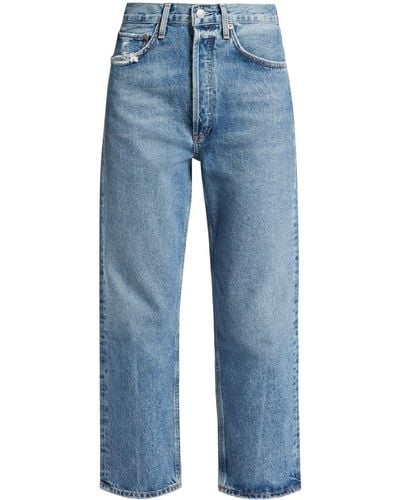 Agolde 90s Crop Straight Jeans - Blauw