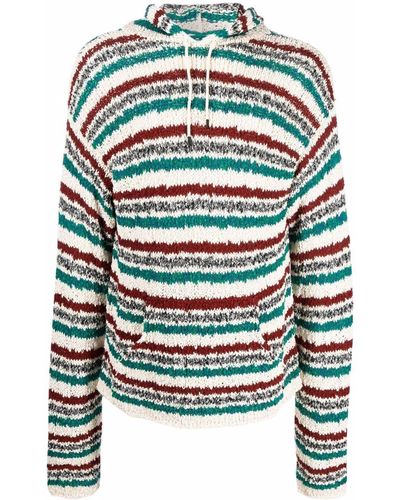 Marni Striped-knit Hoodie - Multicolour