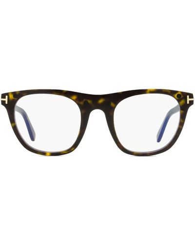 Tom Ford トータスシェル クリップオン 眼鏡フレーム - ブラック