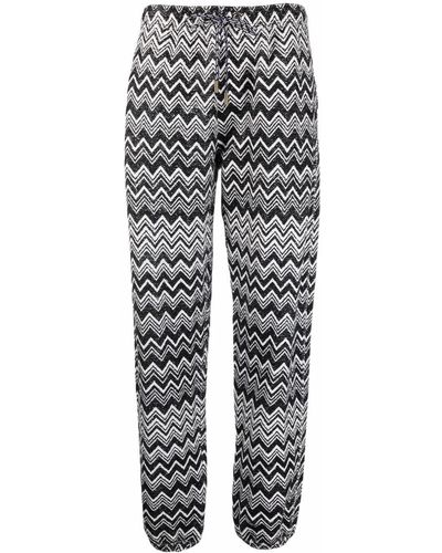 Missoni Pantalones de ganchillo anchos - Negro