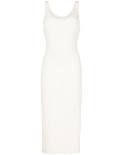 Cynthia Rowley Knitted Round-neck Midi Dress - White