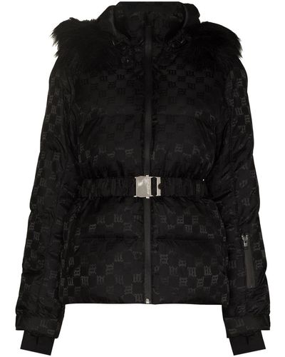 MISBHV Gefütterte Jacke mit Monogramm-Print - Schwarz