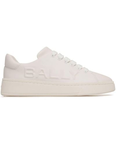 Bally Logo-embossed Leather Sneakers - White