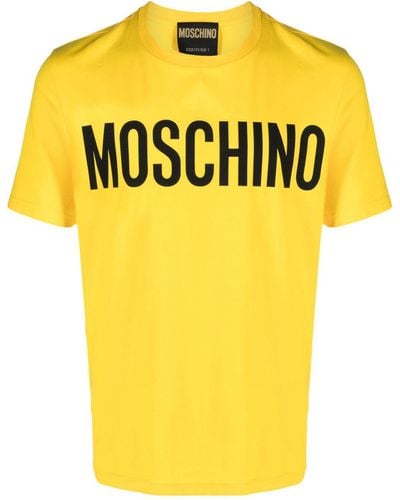 Moschino T-Shirt mit Logo-Print - Gelb