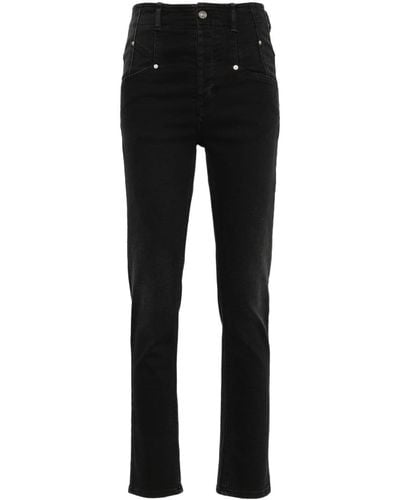 Isabel Marant Niliane Skinny-Jeans mit hohem Bund - Schwarz