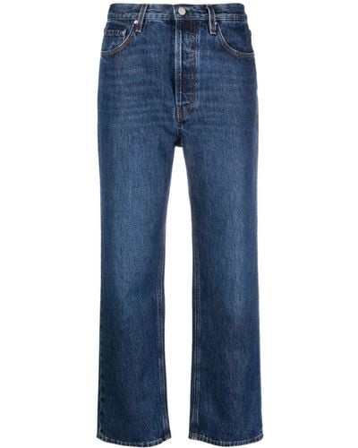 Totême Cropped-Jeans mit hohem Bund - Blau