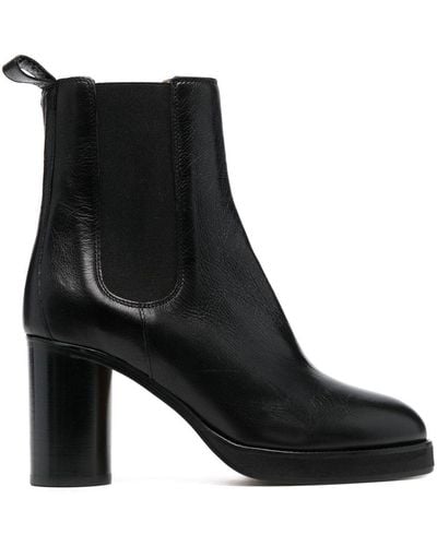 Isabel Marant Lalix Leather Ankle Boots - Black