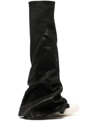 Rick Owens Fetish Denim Boots - Black