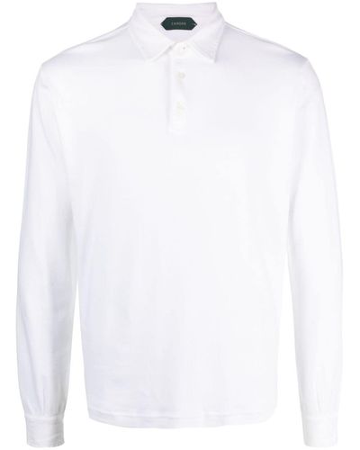 Zanone Klassisches Poloshirt - Weiß