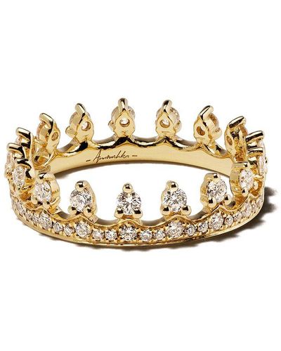 Annoushka Anillo Crown en oro amarillo de 18kt con diamante - Metálico