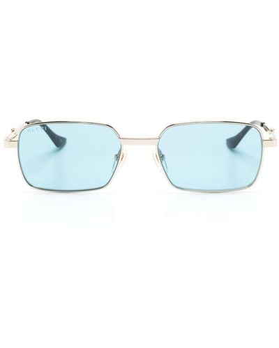 Gucci Rectangle-frame Sunglasses - Blue