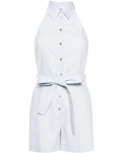 Claudie Pierlot Pointed-collar Buttoned Playsuit - White