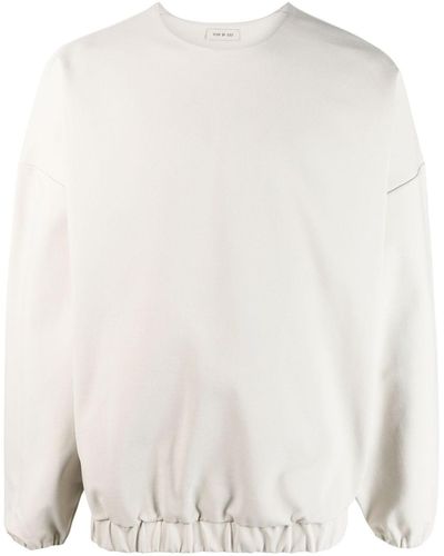 Fear Of God Elasticated-waistband Round-neck Sweatshirt - White