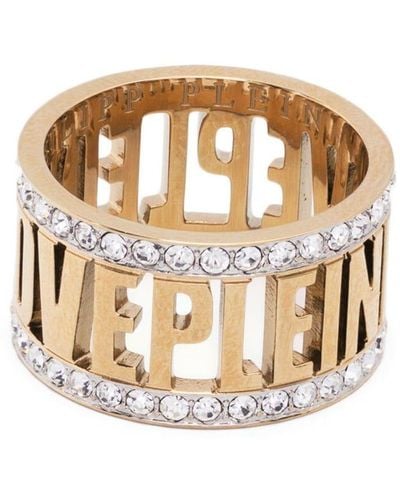 Philipp Plein Ring Met Logo - Metallic
