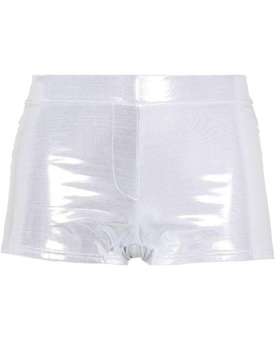 GIMAGUAS Pantalones cortos Chloe con acabado metalizado - Blanco