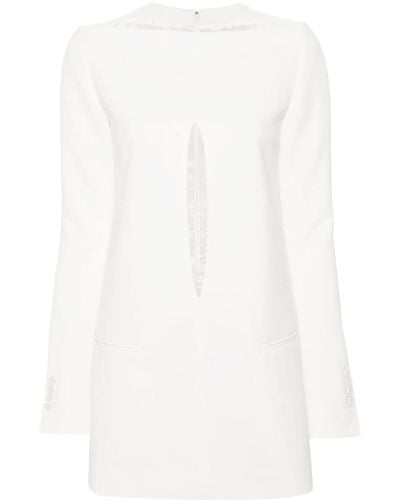 Courreges Cut-out Crepe Mini Dress - White