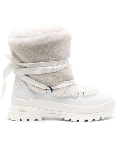 Mackage Neutral Conquer Shearling Ankle Boots - Women's - Sheep Skin/shearling/rubber/calf Leather - White