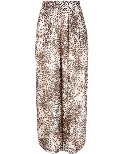 Max & Moi Cropped-Hose mit Leoparden-Print - Mehrfarbig