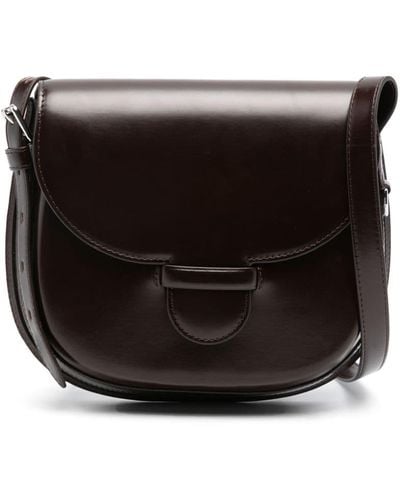Lemaire Cartridge Leather Shoulder Bag - Black