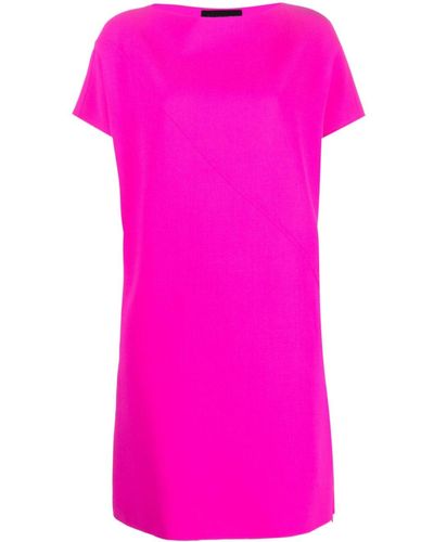 Gianluca Capannolo Short-sleeved Wool Dress - Pink