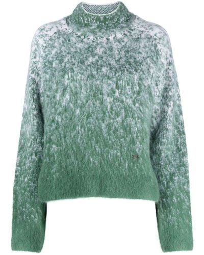 Low Classic Two-tone Brushed-finish Jumper - Green