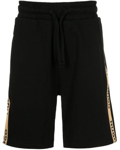 HUGO Pantalones cortos de deporte con logo - Negro