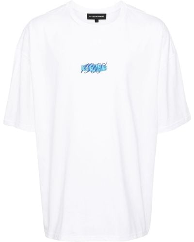 Les Benjamins T-Shirt mit Logo-Print - Weiß