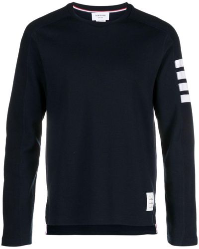 Thom Browne Engineered 4-Bar Sweatshirt mit Streifen - Blau