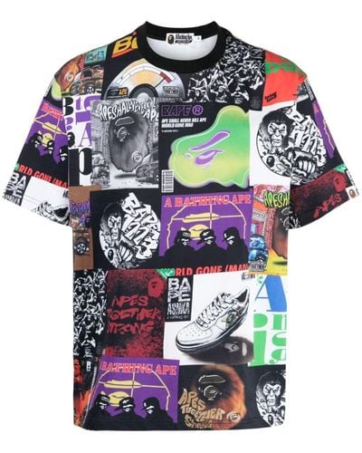 A Bathing Ape T-shirt con stampa - Multicolore