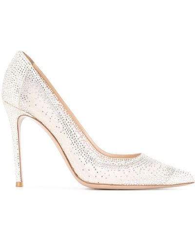 Gianvito Rossi Rania Embellished Pumps - White