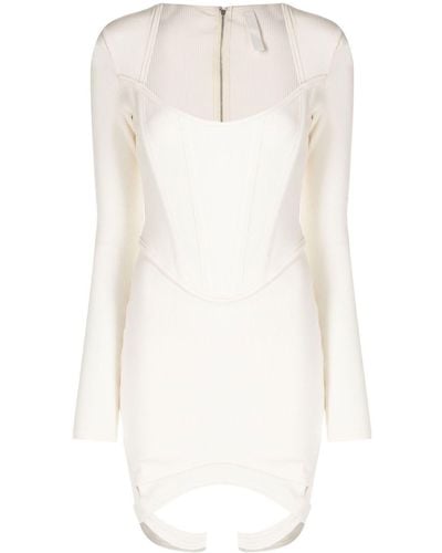 Dion Lee Double-lock Corset Mini Dress - White