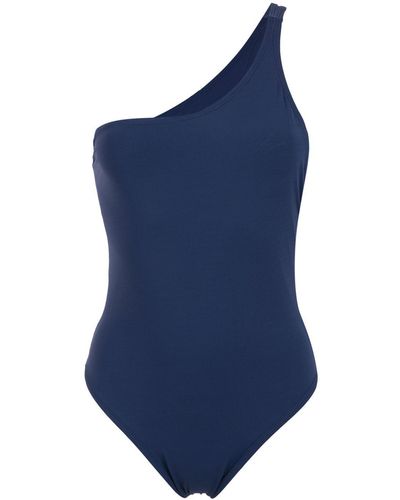 Isolda Klassischer One-Shoulder-Badeanzug - Blau