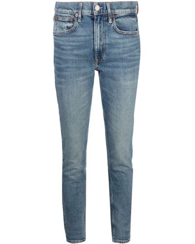 Polo Ralph Lauren Stonewashed Cotton Skinny Jeans - Blue