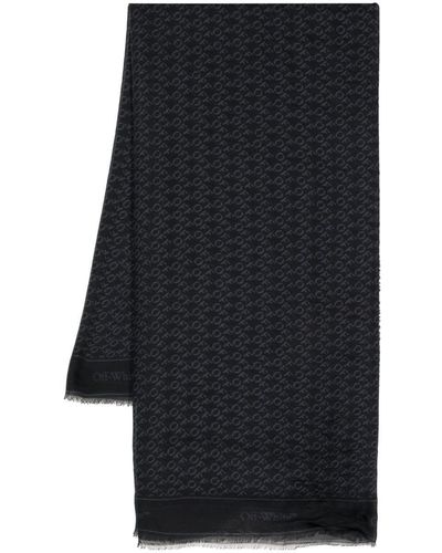 Off-White c/o Virgil Abloh Logo-print Modal Scarf - Black