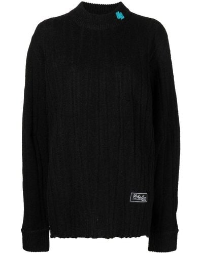 Adererror Logo-patch Knitted Sweater - Black