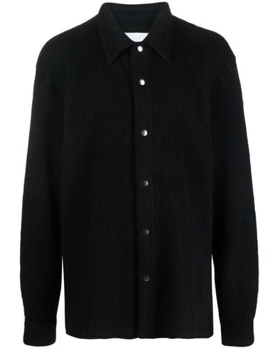 Jil Sander ポインテッドカラー オーバーシャツ - ブラック