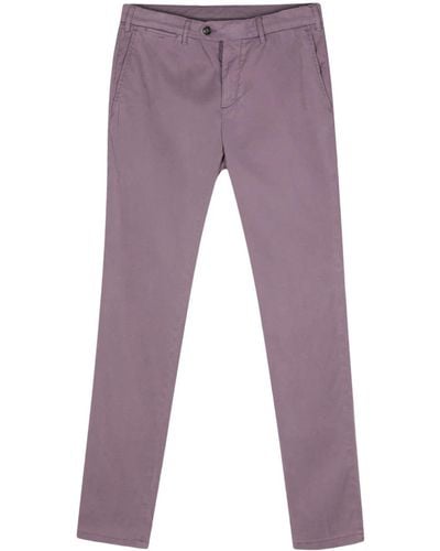 Canali Slim-fit Chino Trousers - Purple