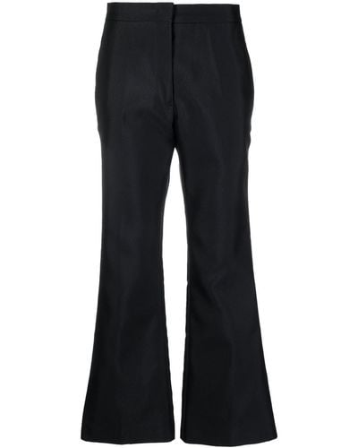 Jil Sander High-waisted Cropped Trousers - Blue