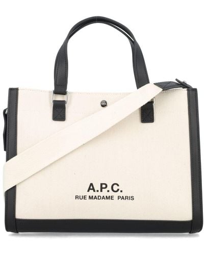 A.P.C. Camille 2.0 Canvas Tote Bag - Natural