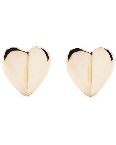 Dinny Hall 10kt Yellow Gold Folded Hearts Stud Earrings - Natural