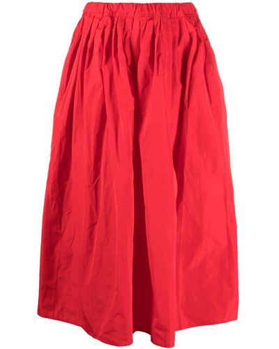 Sofie D'Hoore Jupe mi-longue Sheapota à design plissé - Rouge