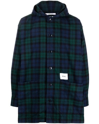 WTAPS Bout Check Hooded Jacket - Blue
